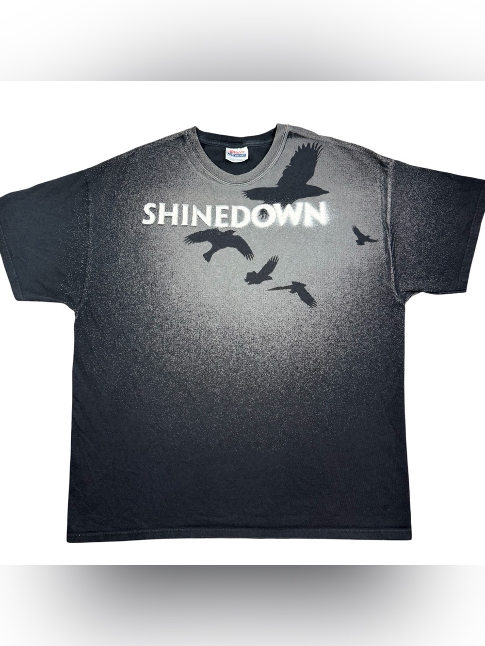 VTG Shinedown Rock Band Heavy Metal Crows Logo Y2K Hanes Heavyweight t-shirt XL